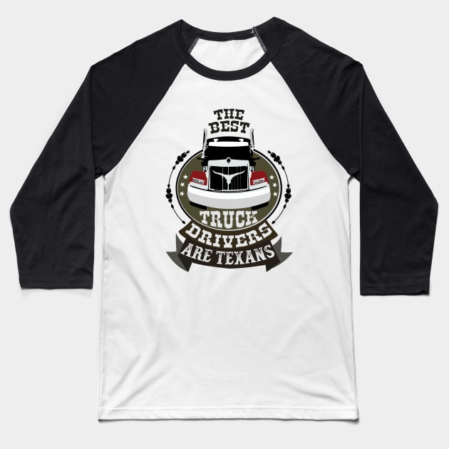 Texas Big Trucker_dark color Baseball T-Shirt by ArteriaMix